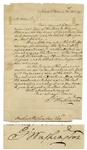 George Washington Autograph Letter Signed, With Bold Writing & Signature -- Washington Writes to His Nephew Bushrod Washington (Thus Signed Twice) Regarding a Singular Oddity in His Land Holdings
